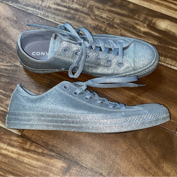 Converse CTAS Low • Silver Glitter • Unisex M7 W9 - Picture 4 of 7